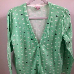 Merona Cardigan in Whale Print Women Size XL